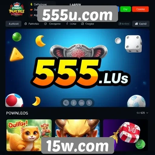 Variedade de jogos disponíveis em 555u.com